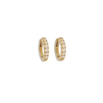 Varivello Fine Line | Yellow Gold Earrings | Diamonds 0.32ct