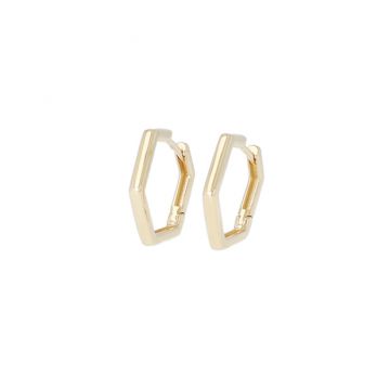 Dot | Yellow Gold Earrings | Ø15 mm