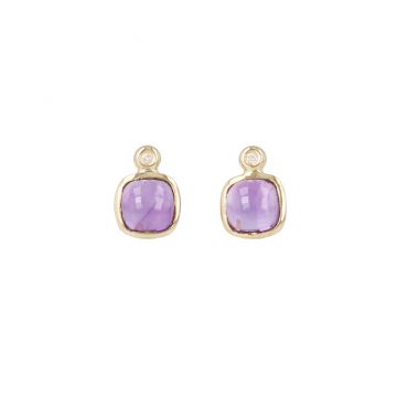 Sundrops | Earrings | Diamond - Amethyst