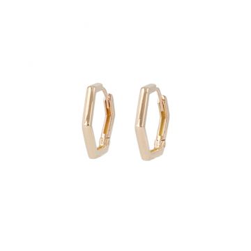Dot | Pink Gold Earrings | Ø15 mm