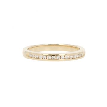 Lux | Ring Yellow gold | 15 Diamonds