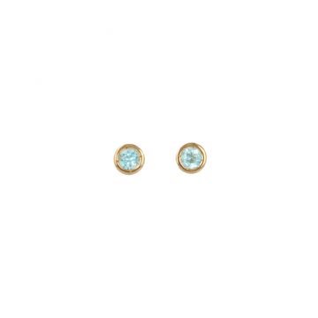 Sundrops | Earstuds Yellow Gold | Topaz Ø4mm