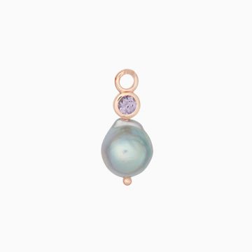 BRON | Confetti Pendant | Sapphire - Akoya pearl