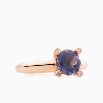 BRON | Phlox Ring | Iolite - Diamonds