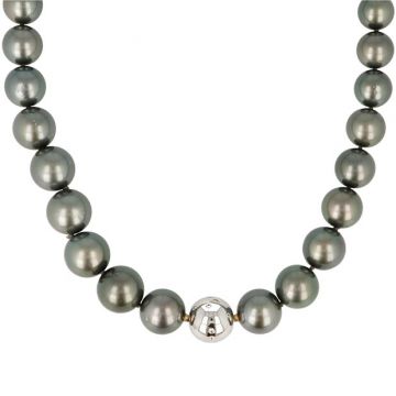 Sundrops | Necklace White Gold | Pearl & Diamonds