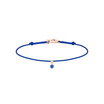 La Brune & La Blonde BB Cord Bracelet | Sapphire | Pink Gold