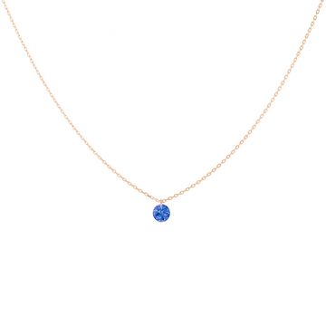 La Brune & La Blonde Confetti Necklace | Sapphire | Pink Gold