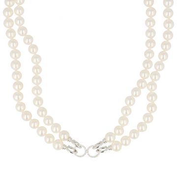 Sundrops | Necklace White Gold | Pearl & Diamond