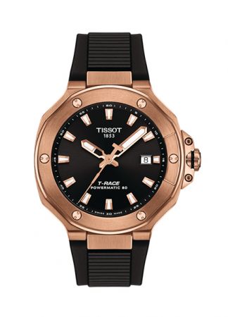 Tissot T-Race Powermatic 80 Rosé PVD/Rubber | 41mm T141.807.37.051.00