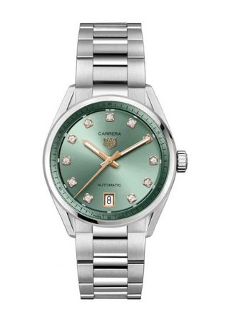 TAG Heuer Carrera Date Green/Diamonds | 36mm
WBN2317.BA0001