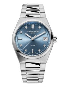 Frederique Constant Highlife Light Blue/Diamonds Quartz | 31mm