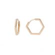 Dot | Pink Gold Earrings | Ø15 mm