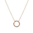 Yeva | Necklace 14 Carat Pink Gold | Sapphire Circle