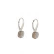 Yeva | 14Carat White gold Earrings | Gray Moonstone