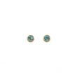 Sundrops | Earstuds Yellow Gold | London Blue Topaz Ø4mm