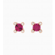 BRON | Phlox Earrings | Diamonds - Rhodolite