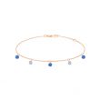 La Brune & La Blonde Confetti Bracelet | Sapphire | Pink Gold