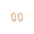 Varivello Fine Line | Pink Gold Earrings | Small Diamonds 0.20ct