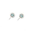 Sundrops | Earstuds White Gold | Diamonds - Turquoise 