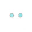 Sundrops | Earstuds White Gold | Diamonds - Turquoise 