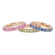 Yeva | Alliance Ring Pink Gold | Blue Sapphire