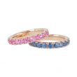 Yeva | Alliance Ring Pink Gold | Blue Sapphire