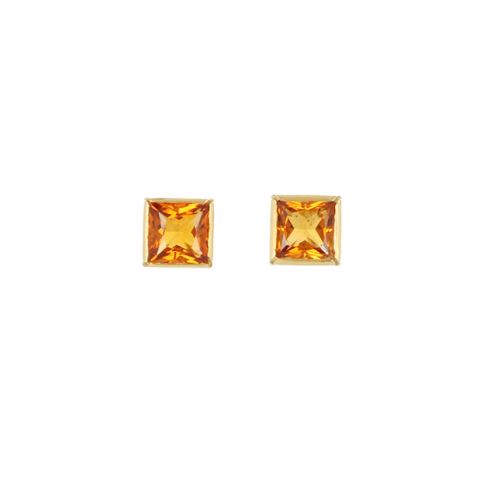 Sundrops | Ear studs Yellow Gold | Citrine