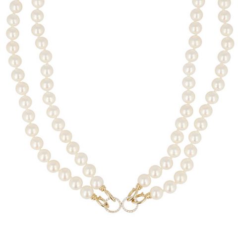 Sundrops | Necklace Yellow Gold | Pearl & Diamond