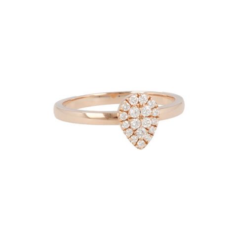 Yeva | Ring Pink Gold | Diamond Drop