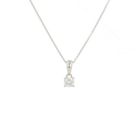 W | Diamond Pendant White Gold | 0.30ct