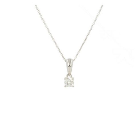 W | Diamond Pendant White Gold | 0.25ct